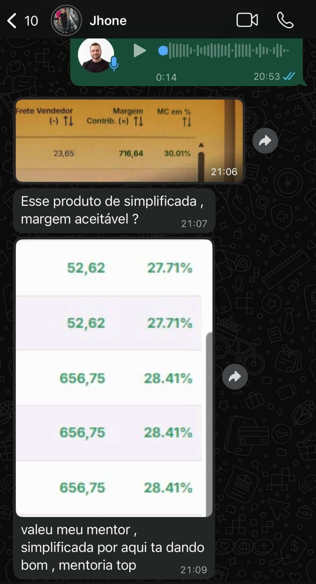 Depoimento de aluno 18