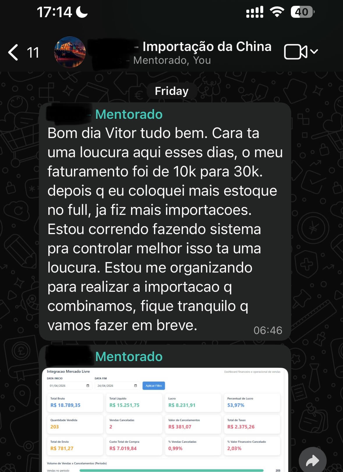 Depoimento de aluno 16